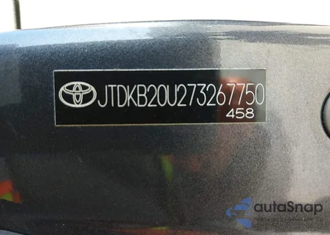 2007 Toyota Prius из США, поврежденный, VIN JTDKB20U273267750